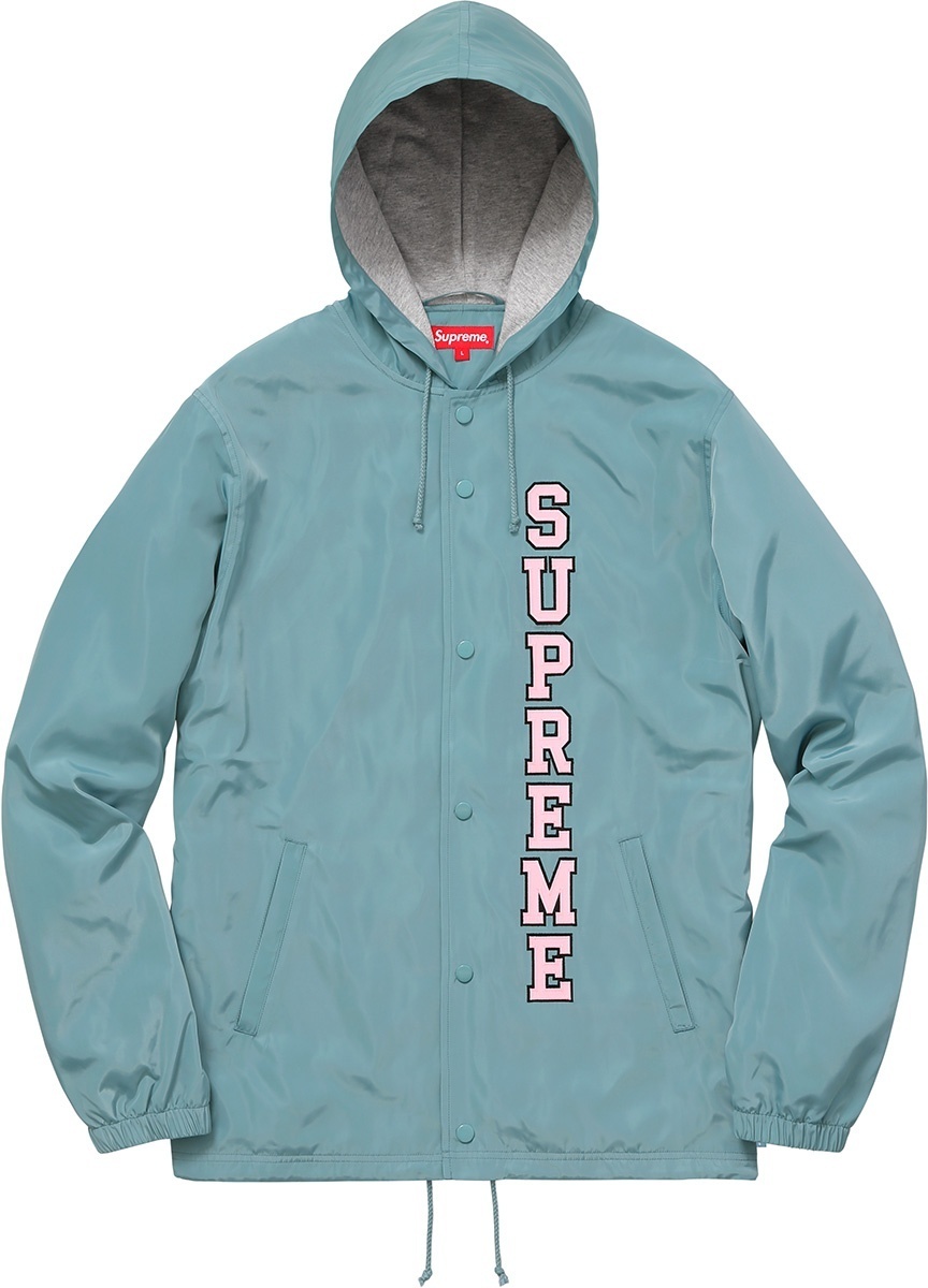 Vertical Logo Hooded Coaches Jacket view 2